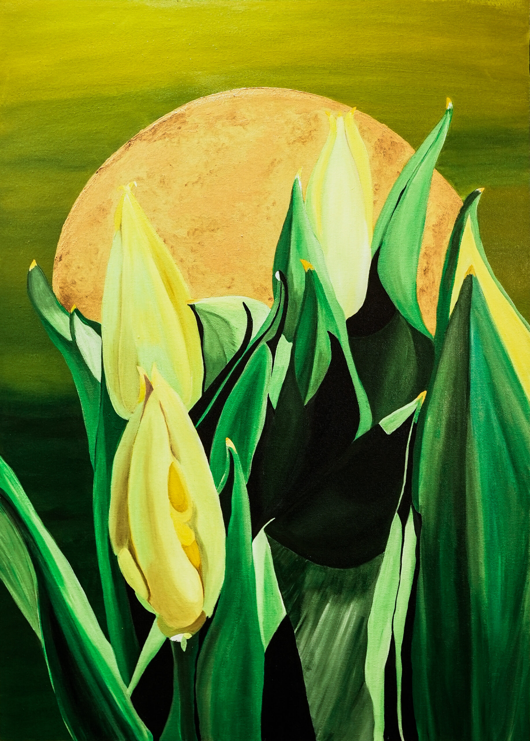 Acrylic painting flowers