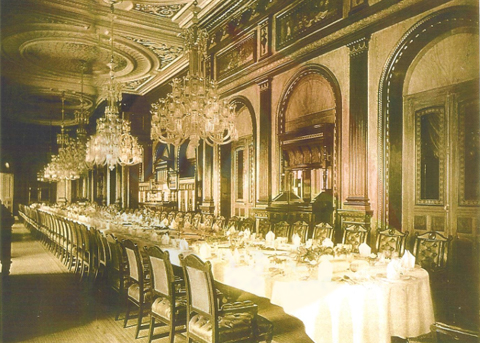 The 100 Seat dining table at The Falaknuma Palace Hyderabad